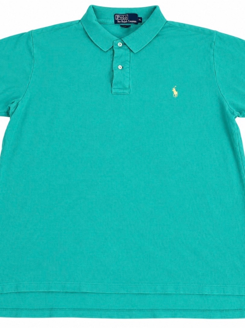 Polo by Ralph Lauren Turquoise Polo Shirt with Yellow Pony